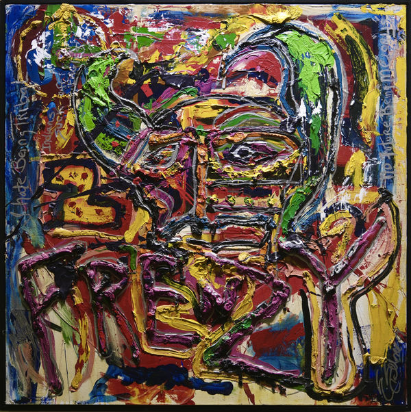 Lack of Sleep Oil on canvas 36 x 36 in