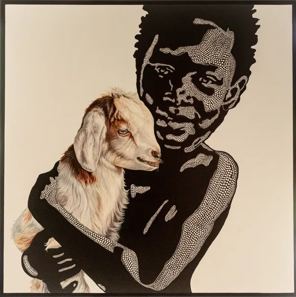 Nathanaël Vodouhè Cérémoniel 1, 2026 Acrylic on canvas 2m x 2m