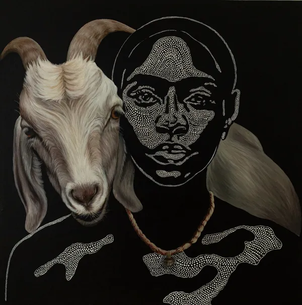 Nathanaël Vodouhè Cérémoniel 4, 2026 Acrylic on canvas 2m x 2m