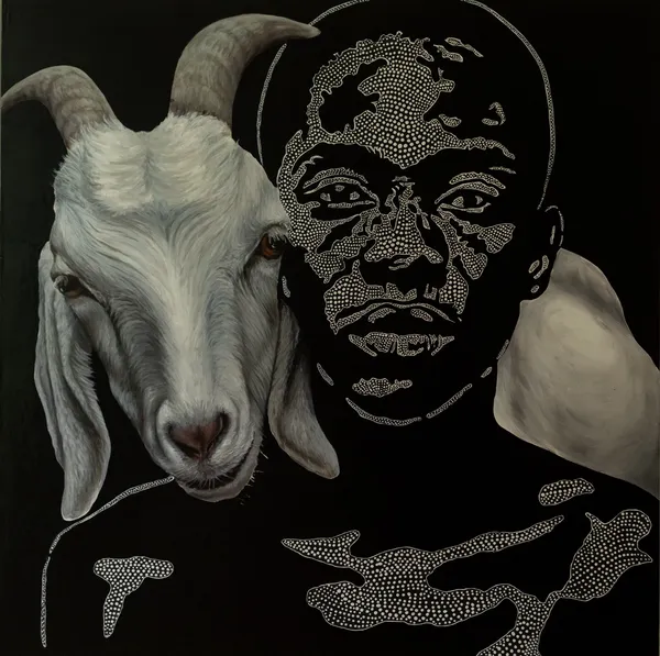 Nathanaël Vodouhè Cérémoniel 5, 2026 Acrylic on canvas 2m x 2m