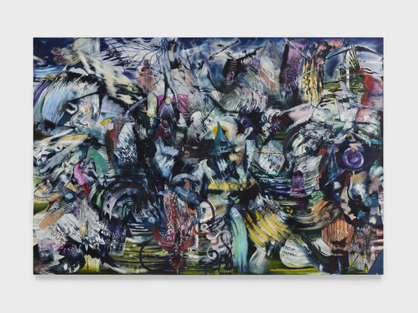 Ali Banisadr Pandemonium of the Sun, 2025 oil on linen 82 x 120 inches 208.3 x 304.8 cm