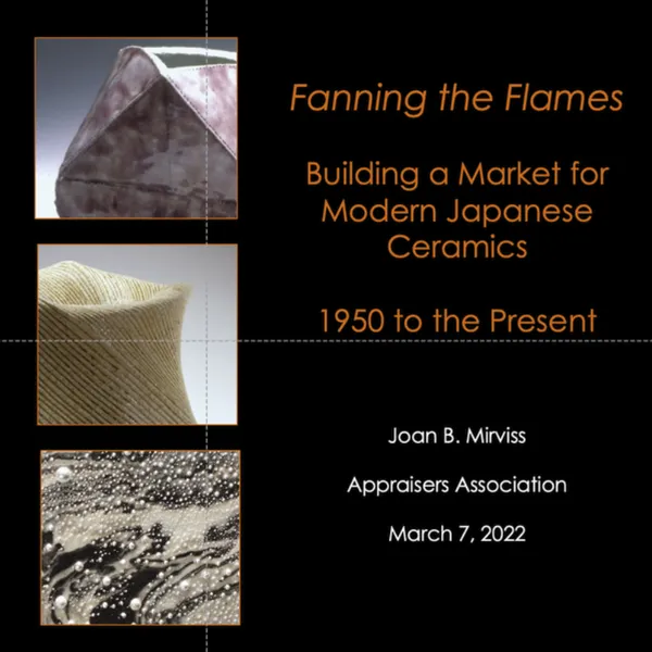 Lecture for Appraisers Association of America, with Joan B. Mirviss