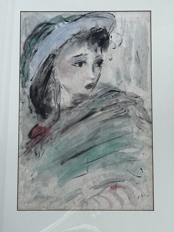 Elinor Bellingham-Smith Summer thoughts, 1937 watercolour 49 x 32.5 cm (excluding frame) signed and dated 'EBS 37'