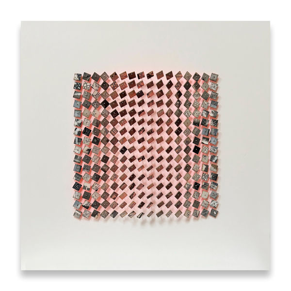 Jacqueline Duncan Swell Lambda 1 with diagonal wavelets, 2024 acrylic and ink on paper, pins £750