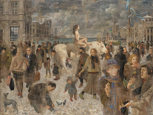 Igor Bitman Europeans oil and pastel on canvas