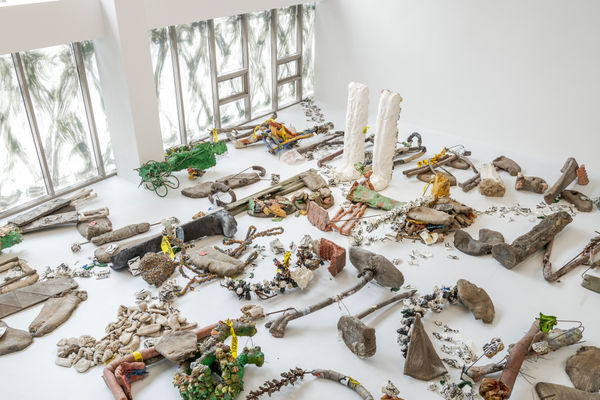 Michael Dean, Garden of Delete, 2021, Installation View, Barakat Contemporary