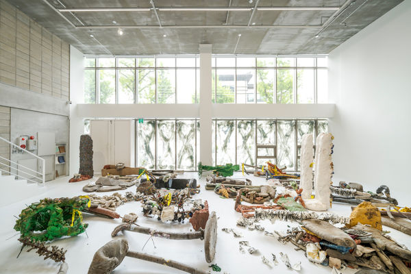 Michael Dean, Garden of Delete, 2021, Installation View, Barakat Contemporary