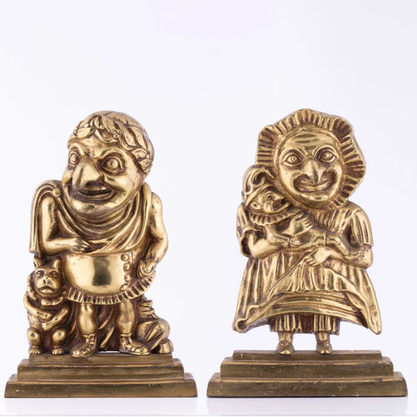A pair of door stops of Punch and Judy