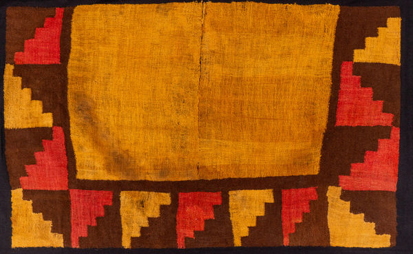 Nazca culture, A Pre-Columbian woven textile with temple designs, c. 100 to 300 CE. V