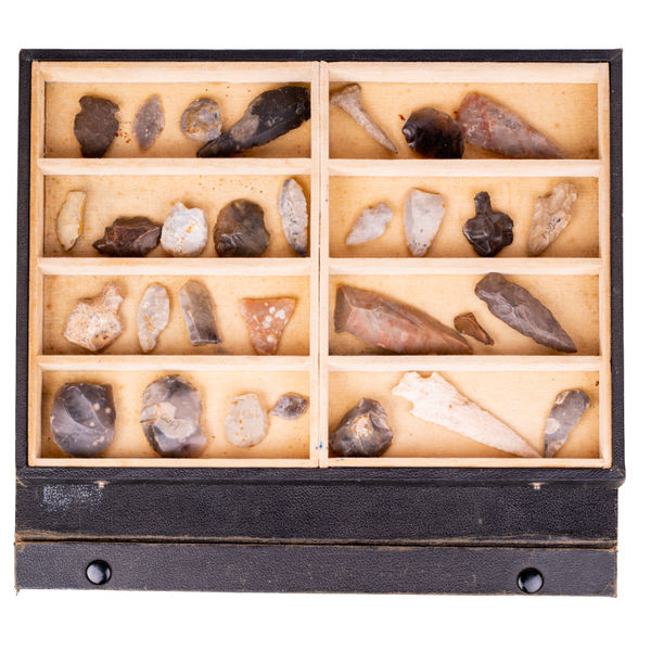 A collection of ancient Native American and Neolithic objects