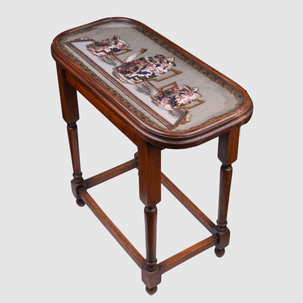 A Victorian tray depicting a tea-set