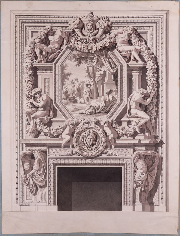 Italian School, Design for a chimneypiece, circa 1820