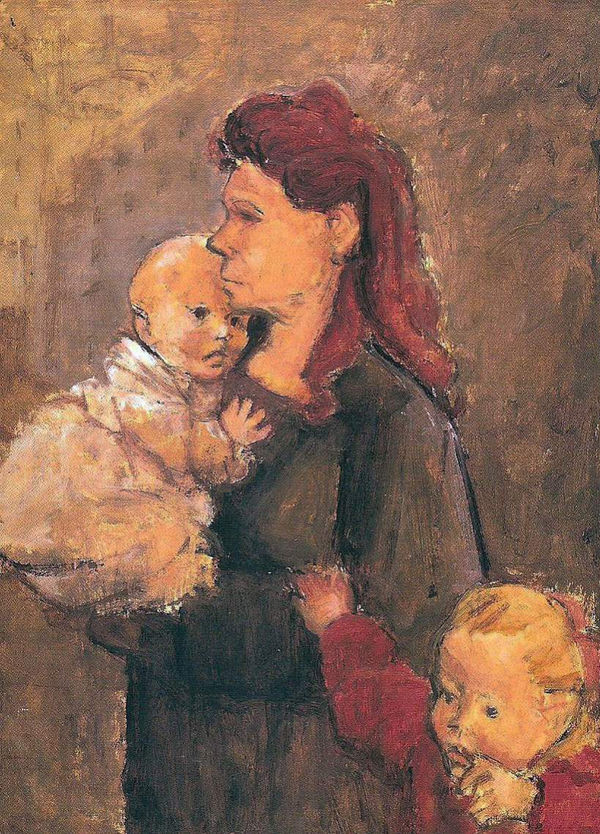 Woman with Two Children by Eva Frankfurther
