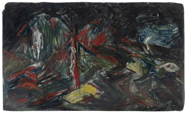 Dissolution of the City, 1946, oil on board, 92 x 152cm. The Gustav Metzger Foundation