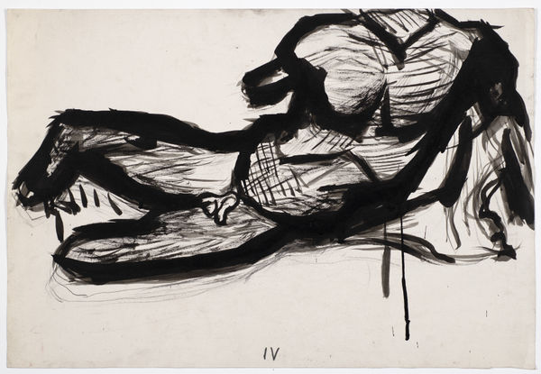 Untitled (Parthenon Figure Study, British Museum), c.1950, ink on paper, 38 x 56cm. The Gustav Metzger Foundation