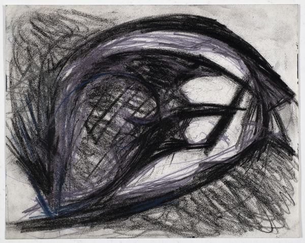 Study,1947, charcoal and coloured chalk on paper, 20.3 x 25.2cm. The Gustav Metzger Foundation