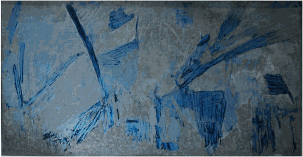 Painting on Galvanised Steel, 1958, oil and chalk on steel, 110 x 210cm. Private Collection