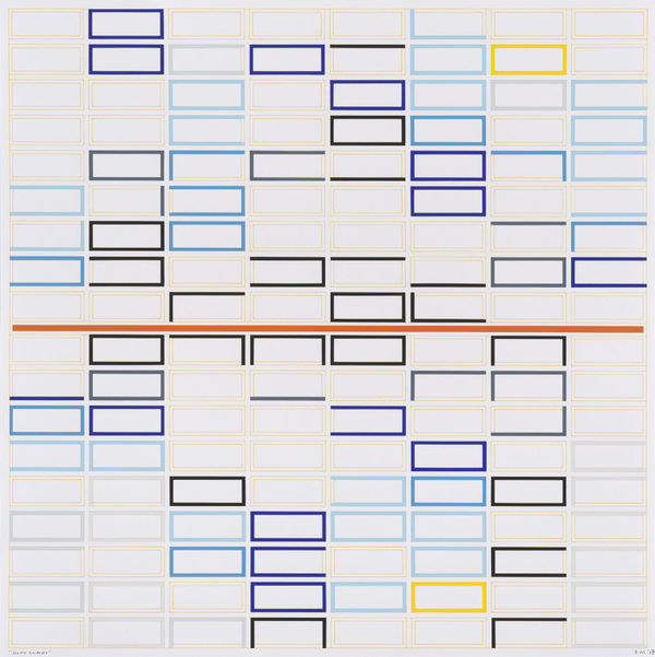 Sarah Morris Sound Graphs, 2017 Ink and gouache on paper 30 x 30 inches 76.2 x 76.2 cm