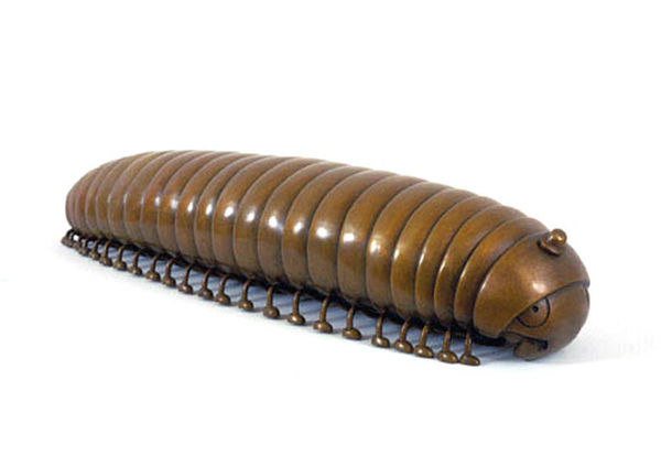 Tom Otterness Dressed Up Millipede, 2004 Bronze 6 3/4 x 32 x 8 inches 17.1 x 81.3 x 20.3 cm AP 1/3, aside from the/9