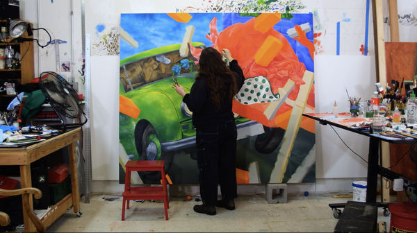 Rachel Marino Studio Visit, Berggruen Gallery