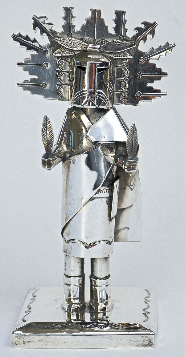 Sterling Silver Butterfly Maiden Kachina by Jeffrey Castillo, 1974