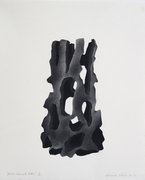David Nash OBE RA Fire Carved Holly, 2017