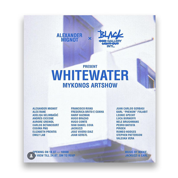 Whitewater, group exhibit , Black Gallery International