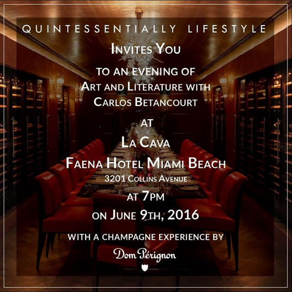 AN EVENING OF Art and Literature with Carlos Betancourt