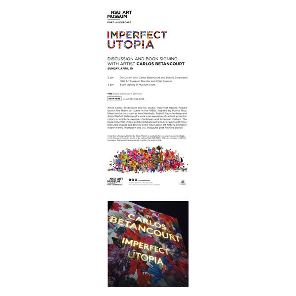 DISCUSSION AND BOOK SIGNING WITH ARTIST CARLOS BETANCOURT