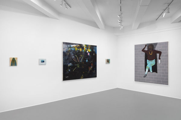 Kenny Rivero, I Still Hoop, 2020, installation view, Charles Moffett, New York