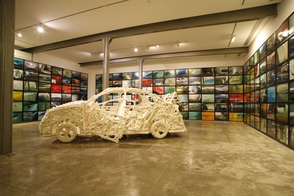 Jitish Kallat Sweatopia, display view, 2007-2008