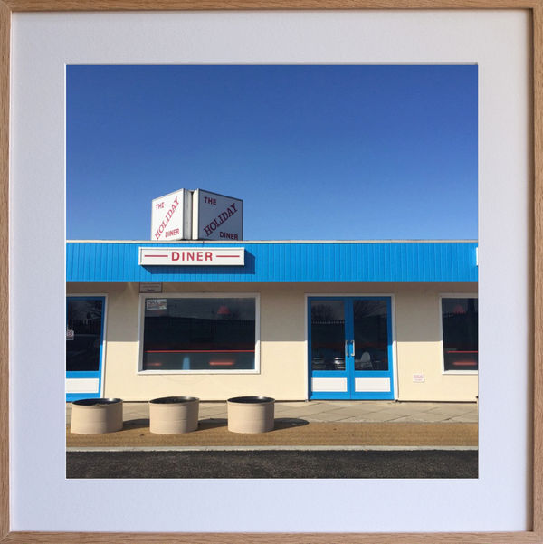 Norfolk Diner, Hemsby, Norfolk, 2021 Debby Besford Giclée print, 300gsm archival fine art paper. Genuine Epsom light-resistant, pigment-based inks. Matt finish Framed 50cm x 50cm Limited edition of 20
