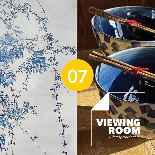 Bringing paintings of Melanie Goemans together with ceramics by Cecilia Willis, Oriental aesthetics in an English context