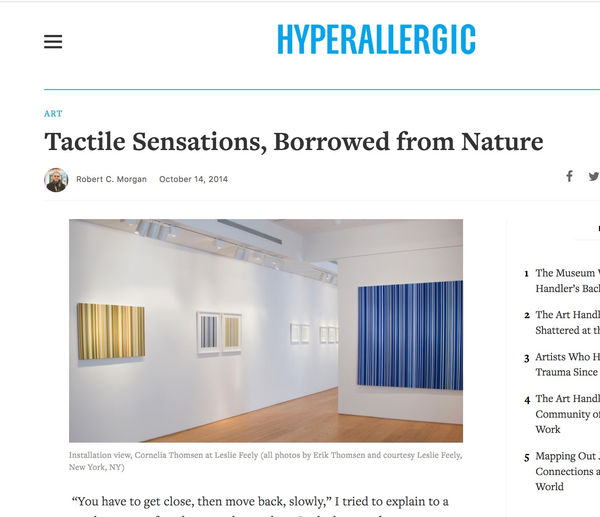 Installation view, Cornelia Thomsen at Leslie Feely