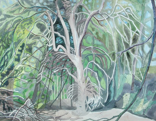 Edward BAWDEN, CBE, RA (1903 -1989) Ringwood, Audley End, Essex, 1976 Watercolour on paper 19 ½ x 25 ¼ inches / 49.5 x 64 cm Signed and dated lower right