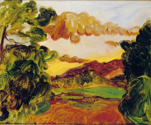 Landscape with Clouds, c.1933 oil on canvas 21 ½ x 25 ½ inches (55x 65cm) Inscr. verso MS b.l.