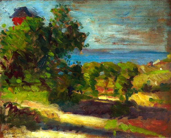 Landscape (I), 1911 oil on board 8.5 x 10.5 inches (21.5 x 26.7cm)