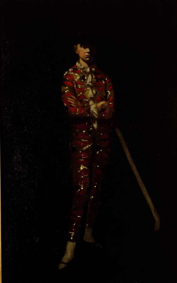 Mabel Pryde Nicholson, The Artist's Daughter, Nancy as Harlequin, 1910