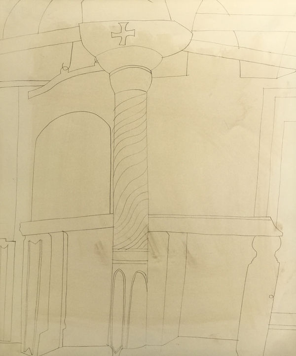 Ben Nicholson, 1967 (pillar in monastery at Patmos), 1967