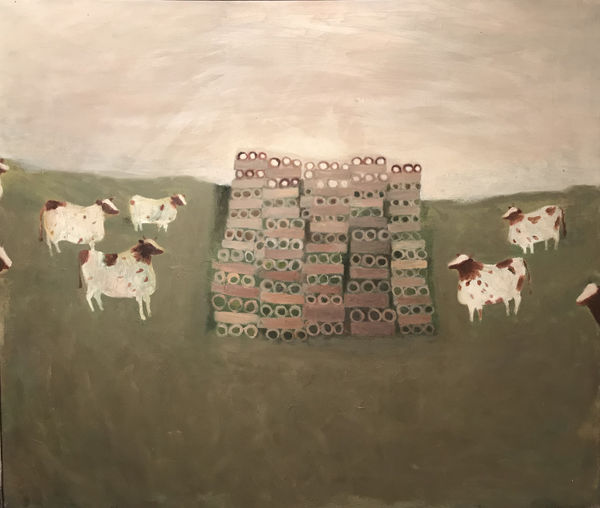 Mary Newcomb, Cows Affronted by Land Drains, 1971