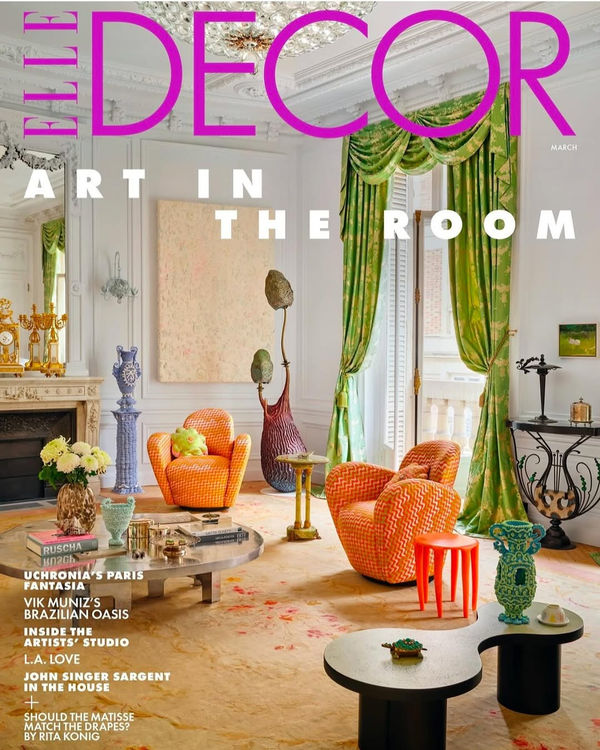 Ebony Russell feature in Elle Décor, Art in The Room, March 2025