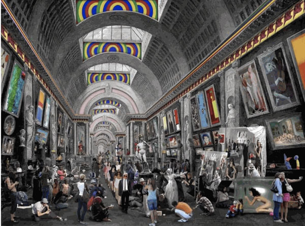 Lluís Barba, Project of the Great Adequacy of the Great Gallery of the Louvre. Hubert Robert, 2010, C-type print, perspex mounted
