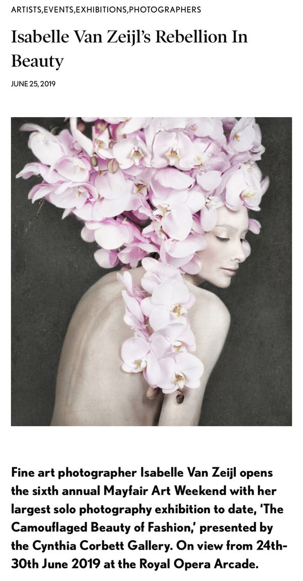 Isabelle van Zeijl featured in Art She Says