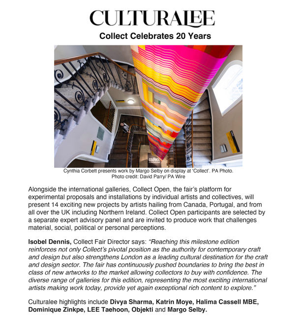 Culturalee Feature on Margo Selby at Collect 2024
