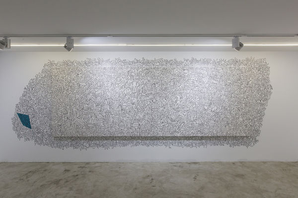 Installation View of Dynamic Shapes a solo presentation of works by Ali Razavi.