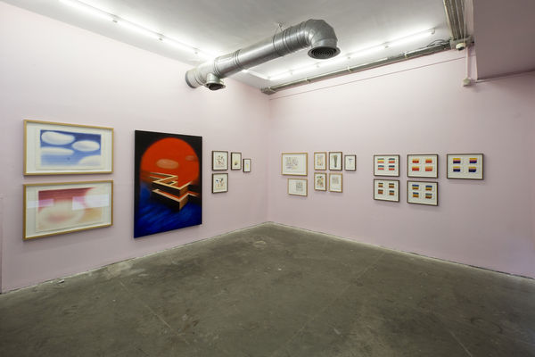 Installation View of Mars Over the Lake a solo presentation of works by Kiarash Alimi.