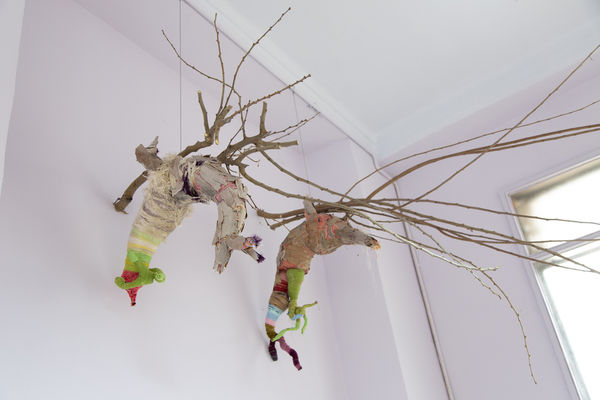 Installation View of The Dinosaur Lost her Bearings a group presentation of works.