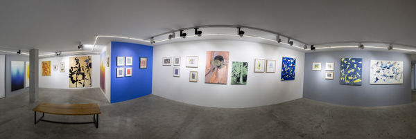 Installation View of The Joy of Painting a group presentation of works.