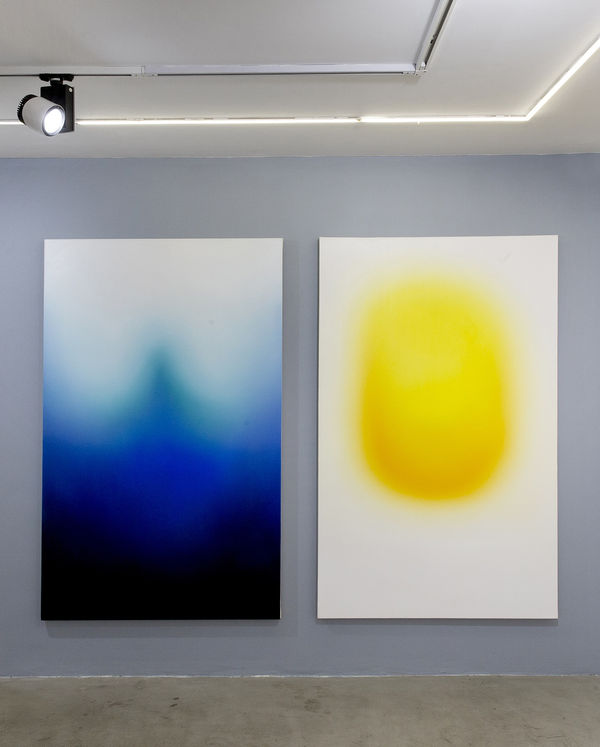 Installation View of The Joy of Painting a group presentation of works.