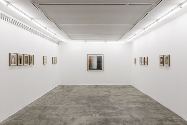 Installation view of The Syntax of Effeacement a solo exhibition of works by Mehran Mohajer.